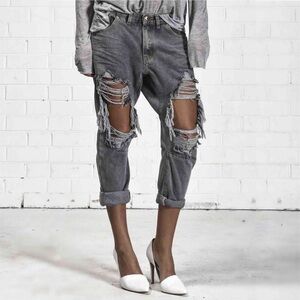 ONE TEASPOON Saints Destroyed Boyfriend Jeans